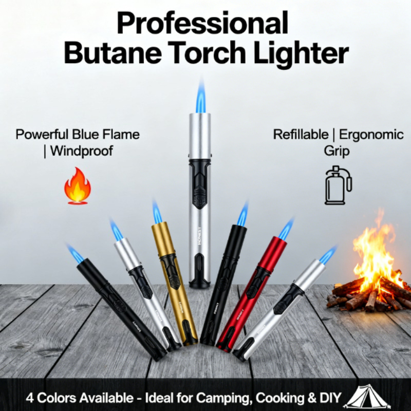 Kitchen Appliances Gift - Metal Pen-Style Torch Lighter - Refillable