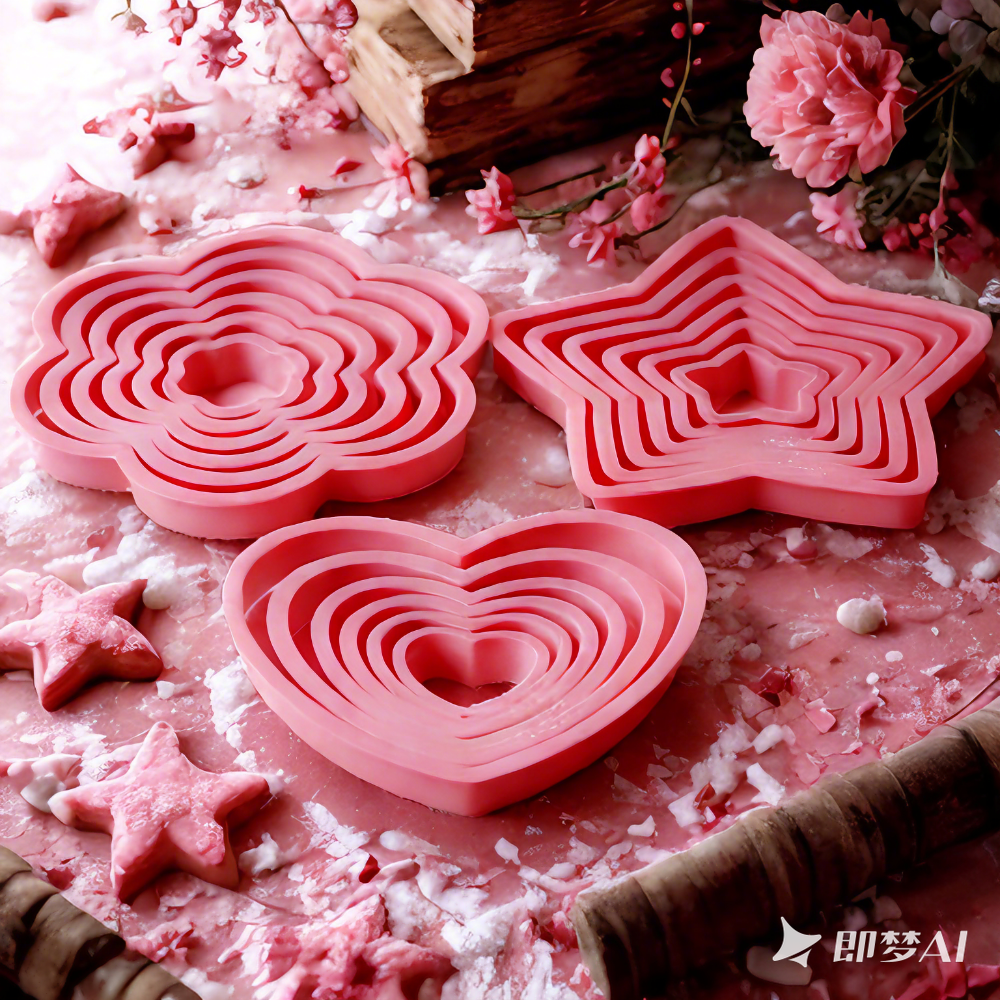 1set/3sets Pink Heart Star Flo - Kitchen Appliances Baking recensione e prezzo