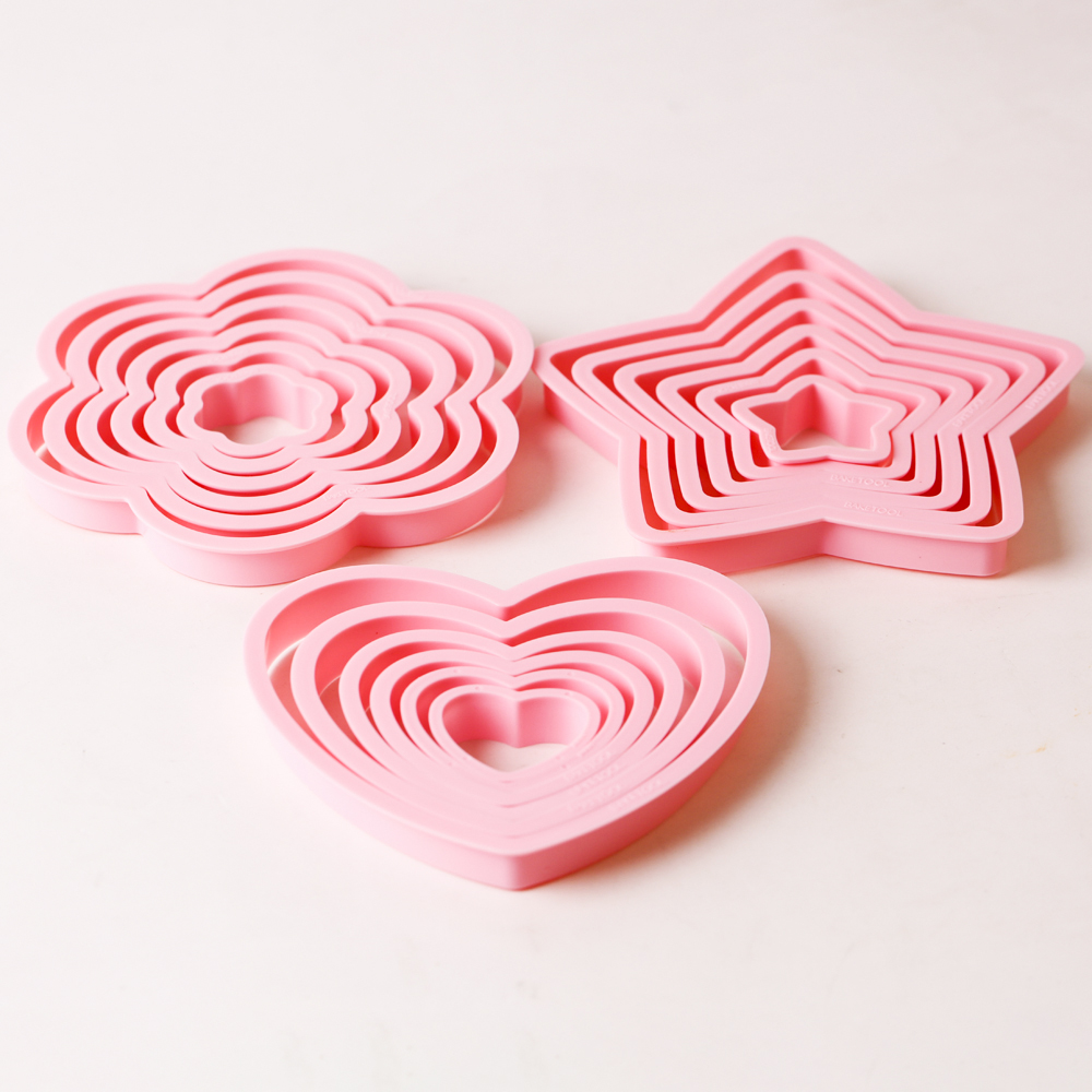 1set/3sets Pink Heart Star Flo - Kitchen Appliances Baking recensione e prezzo