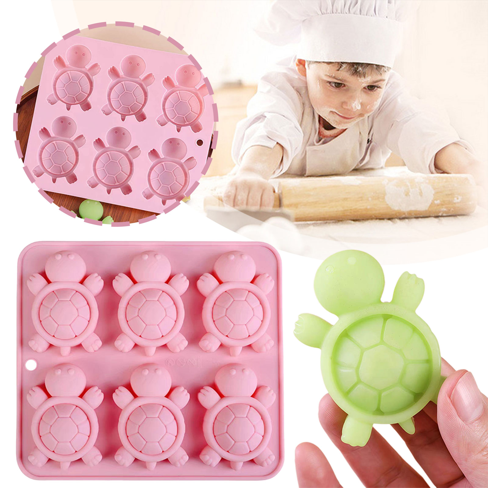 Turtles Ice Tray 3D Tortoises  - Kitchen Appliances Baking recensione e prezzo