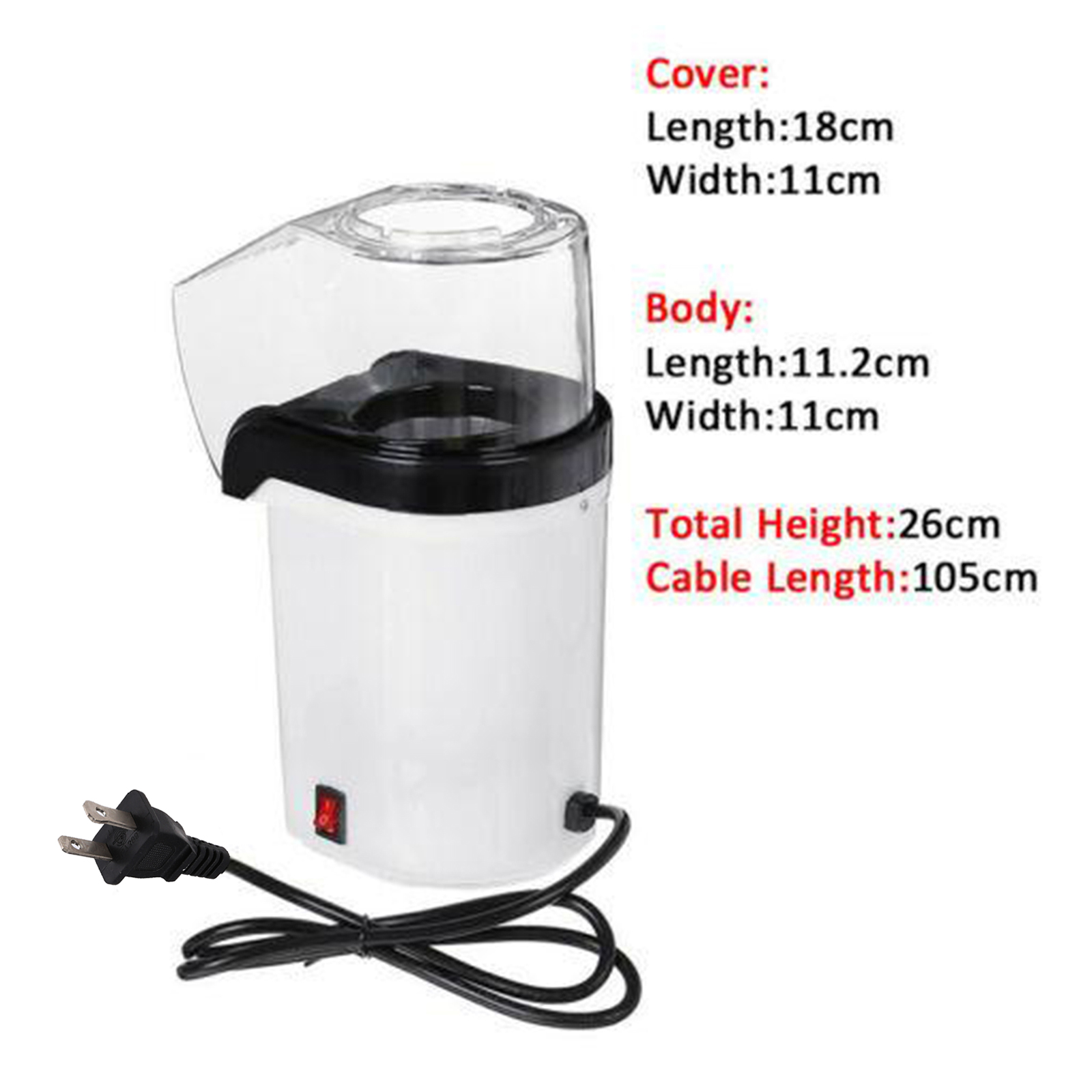 Automatic Oil free Hot Air Pop - Air Popcorn Maker recensione e prezzo