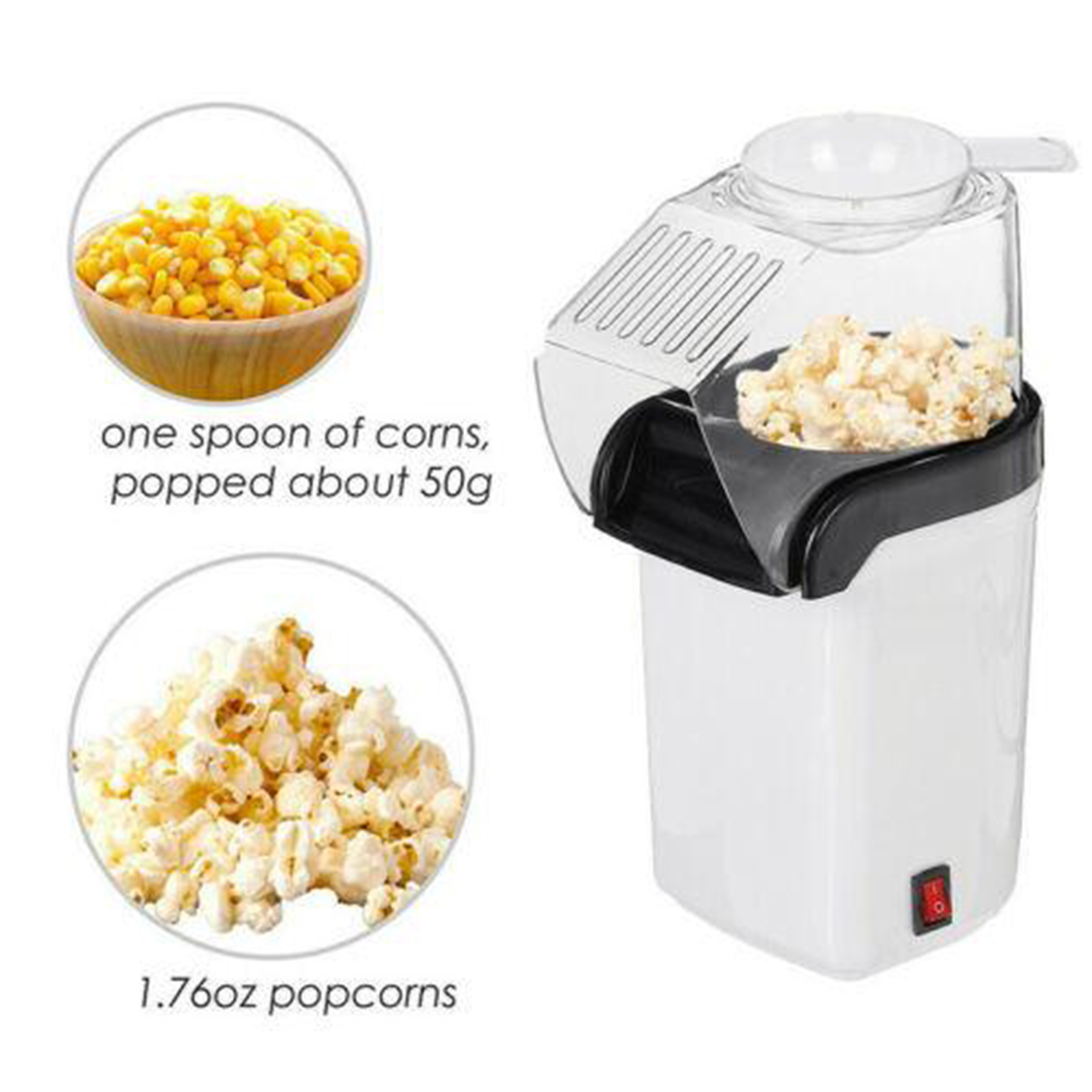 Automatic Oil free Hot Air Pop - Air Popcorn Maker recensione e prezzo