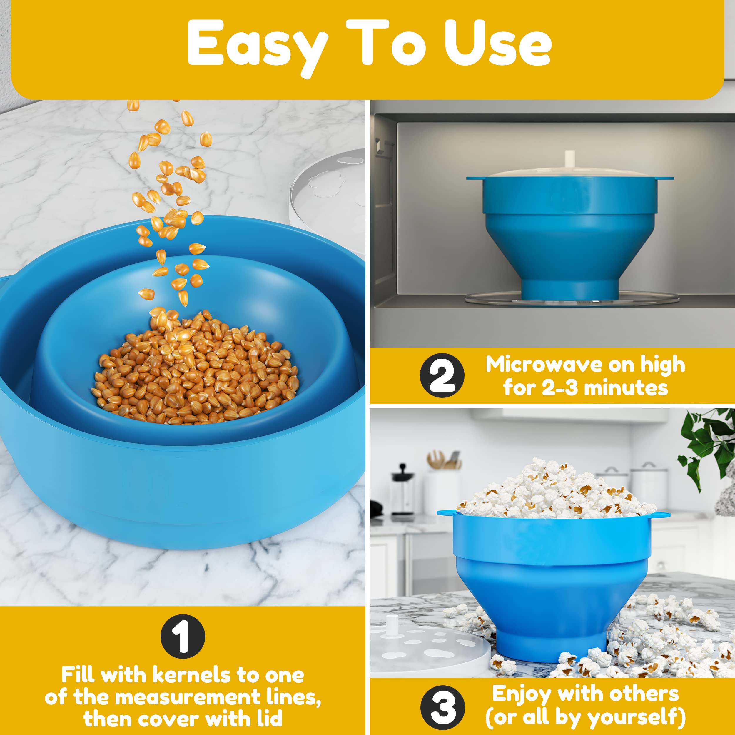 Microwave Silicone Popcorn Pop - Air Popcorn Maker recensione e prezzo