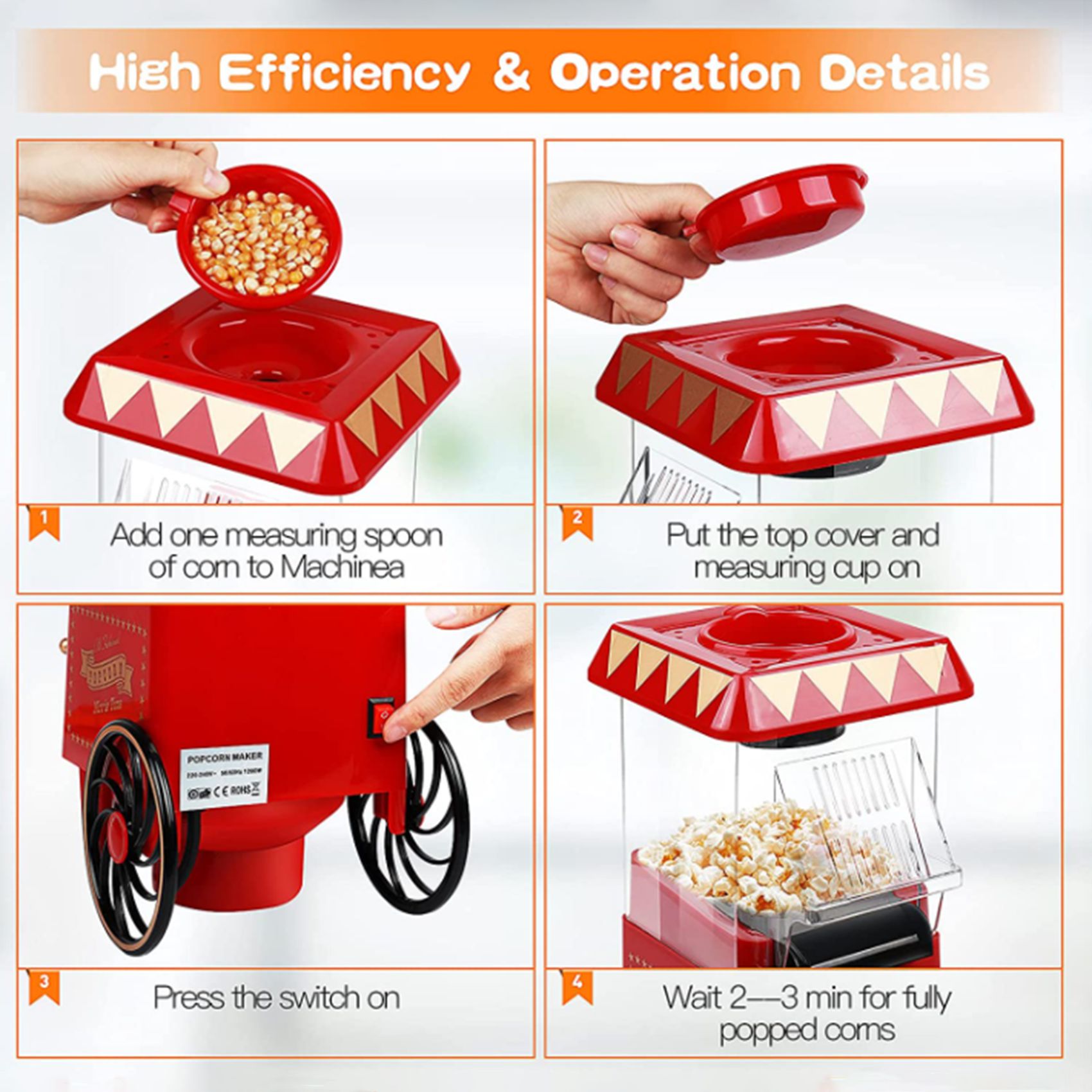A69X-Popcorn Maker,Hot Air Pop - Air Popcorn Maker recensione e prezzo