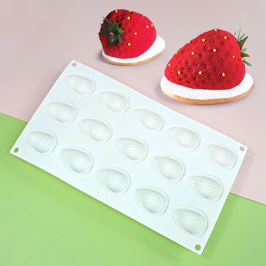 15 Cavity Strawberry Silicone  - Kitchen Appliances Baking recensione e prezzo