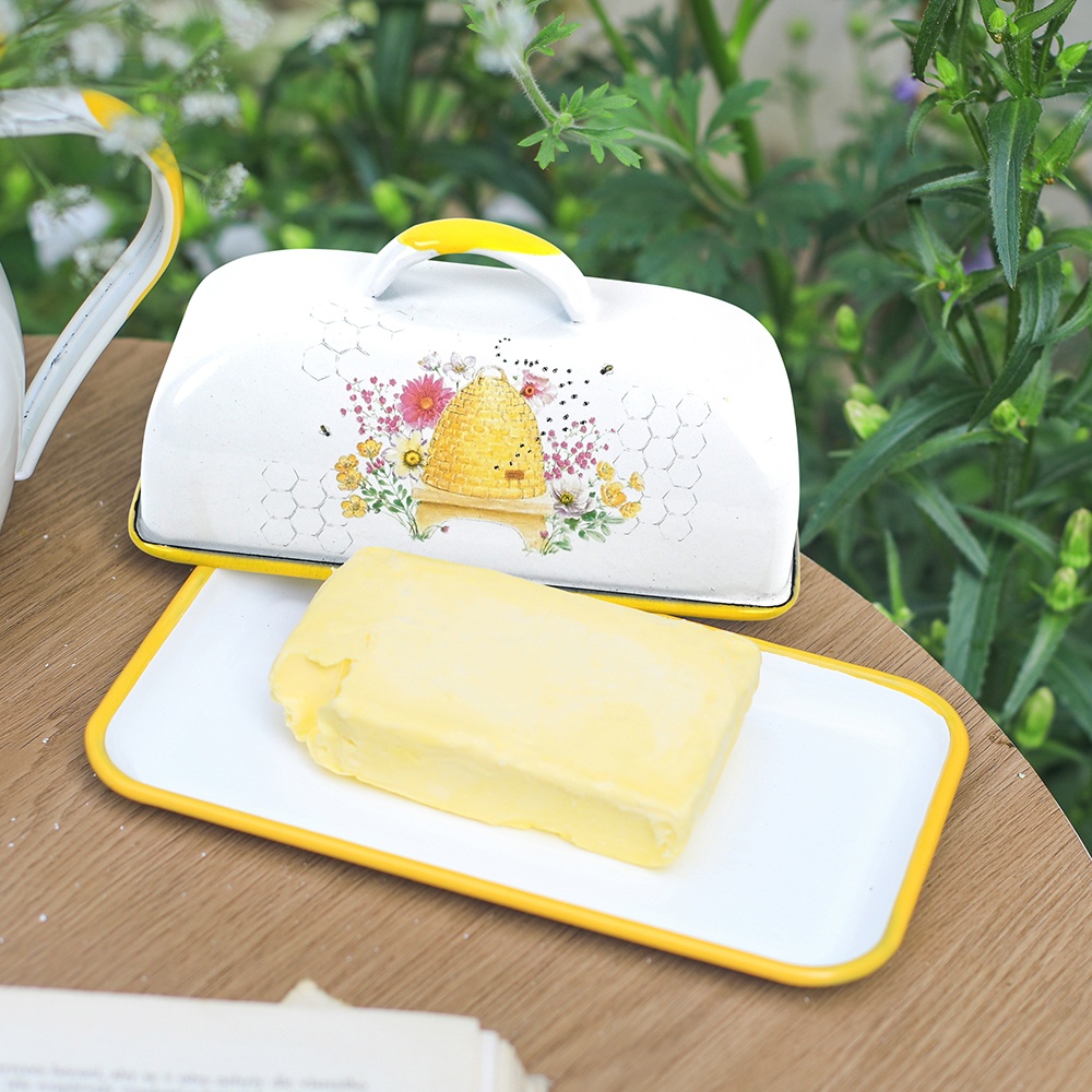 Menschy Enamel Butter Dish Che - Kitchen Appliances Garage recensione e prezzo